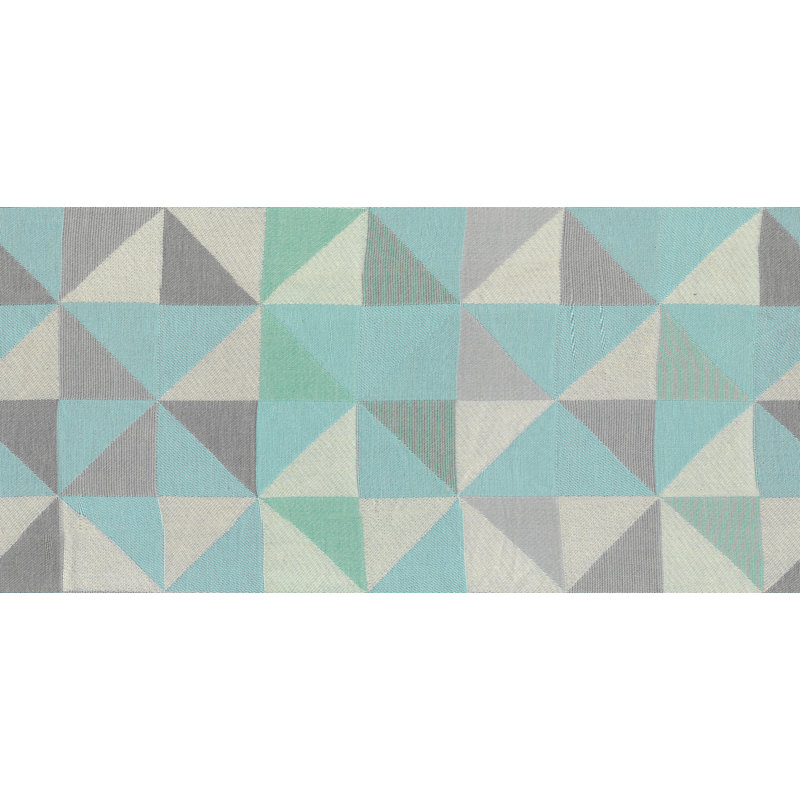 Vanesa Cotton Room Darkening Curtain Single Panel, 145 W x 245 D cm, Blue/Grey/Light Grey