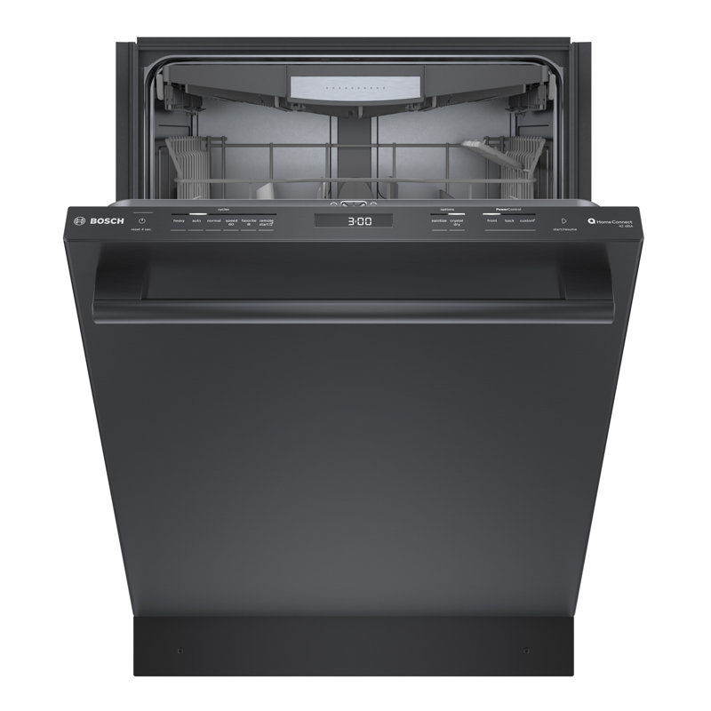 800 Series 24" Top Control Built-In Dishwasher with Stainless Steel Tub and Flexible 3Rd Rack, Black Inox