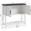 Farmhouse Entryway Table With 2-Door Cabinet-1570114233
