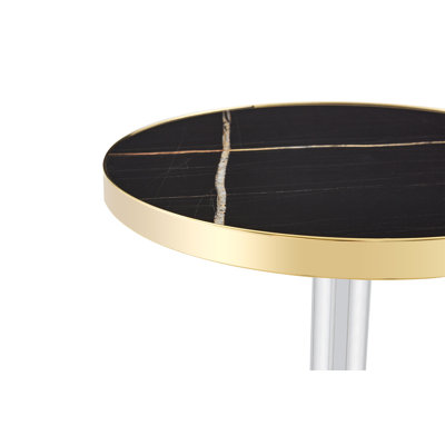 Comptoir rond en MDF de 23,6 pouces recouvert de peinture UV