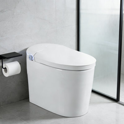 Smart toilets with Auto Open/Close, Auto Flushing, Warm Air Dryer , LED Screen Display, soft-close, and Night light