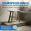 CoastalVogue’s 18" W Teak Shower Bench with Shelf in Antique Grey