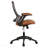 Brown Mid-Back Mesh Task Office Chair, With Height Adjustable Arms-402322157-402322159