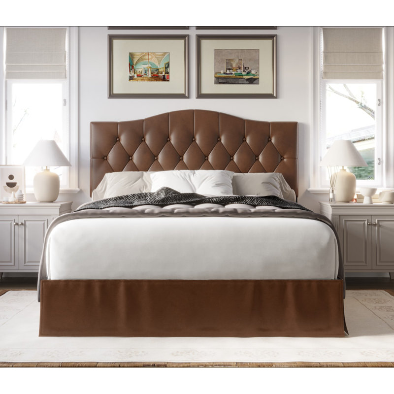 Dirksje Vegan Leather Bed, Queen