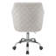 Chaise de bureau pivotante champagne et chrome