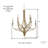 Rosdorf Park Sima Brushed Honey Gold Finish Chandelier