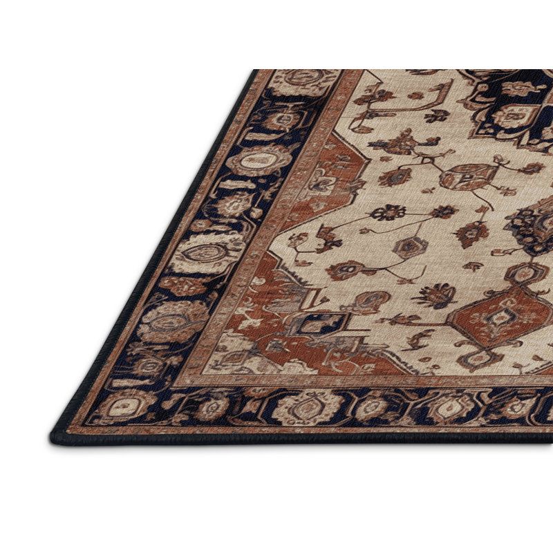 Machine Washable Persian Brown Area Rug, Rectangle 2' x 3'