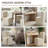 Vela Upholstered Armless Side Dining & Vanity Chair with Hidden Mobility Casters