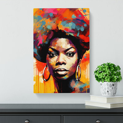 Nina Simone Abstract - Wrapped Canvas