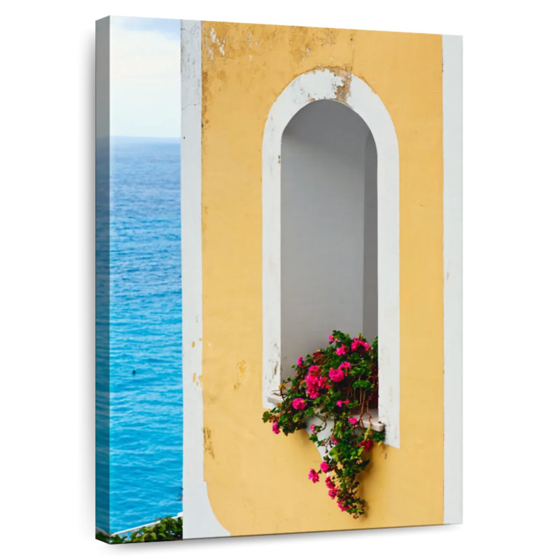 Aime Floral Mediterranean Window, 24" H x 16" W
