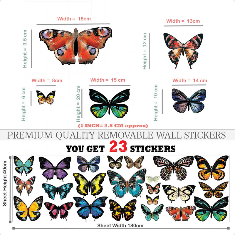 Insects Non-Wall Damaging Wall Sticker