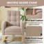 Chaise berçante ergonomique en velours côtelé avec repose-pieds