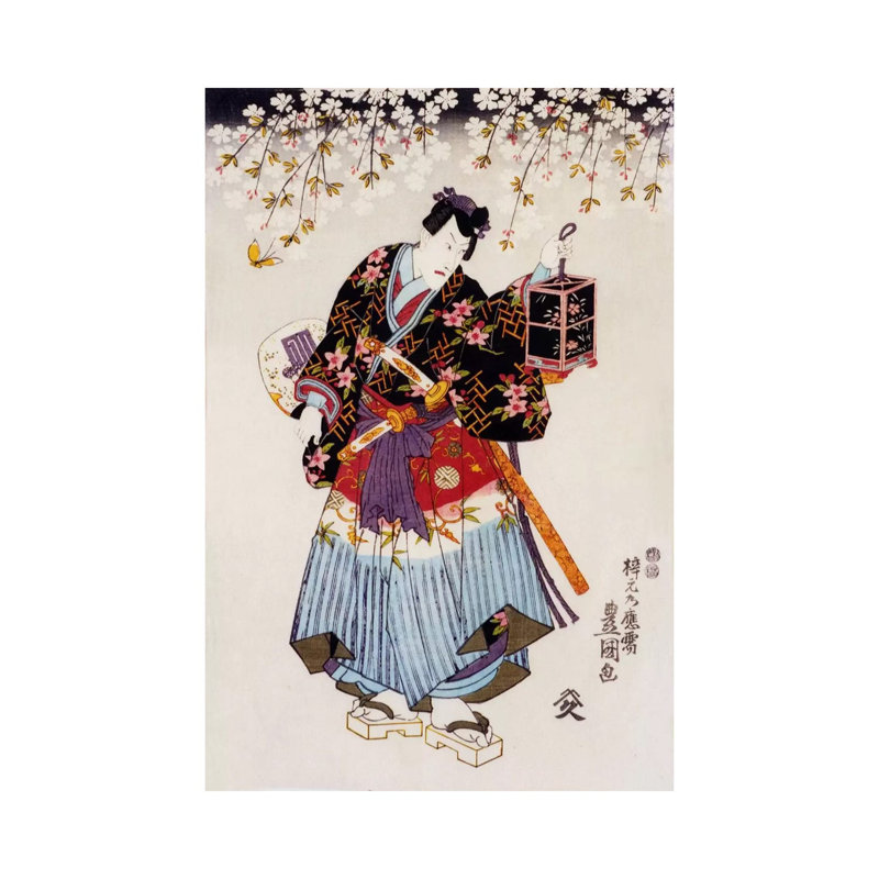 Samurai With Two Swords - Wrapped Canvas Painting, 66.04 cm H x 45.72 cm W x 1.91 cm D
