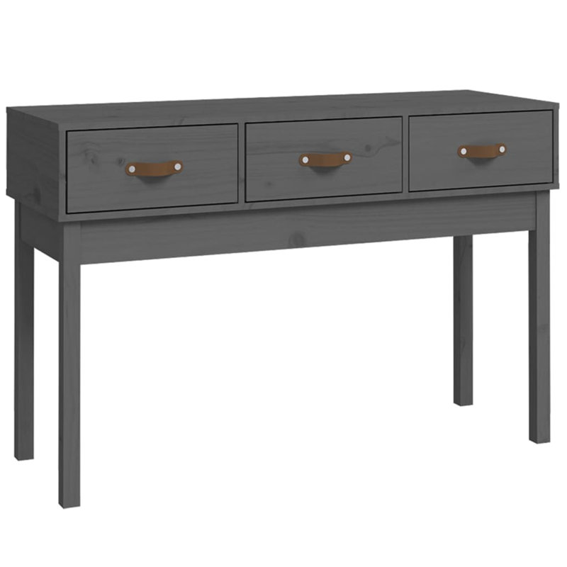Kaeli Solid Wood Console Table, Grey, 75 cm H x 114 cm W x 40 cm D