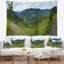 Tapisserie panorama à montagnes en polyester avec accessoires suspendus inclus-28489539