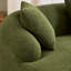 Canapé modulaire en forme de L à compression avec méridienne incurvée, canapé en chenille vert modulaire sans assemblage, salon à haute densité pour salon.-237942262