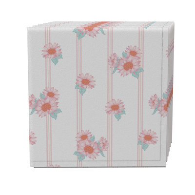 Cotton Twill Floral Square Napkin