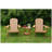 2-Piece All-Season Outdoor Lounge Chair Set in Teak, HIPS Patio Seating with Wood-Look Finish