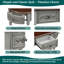 Console classique de 52 po avec quatre tiroirs et tablette ouverte