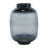 Glass Textured Ombre Decorative Black Vase Set