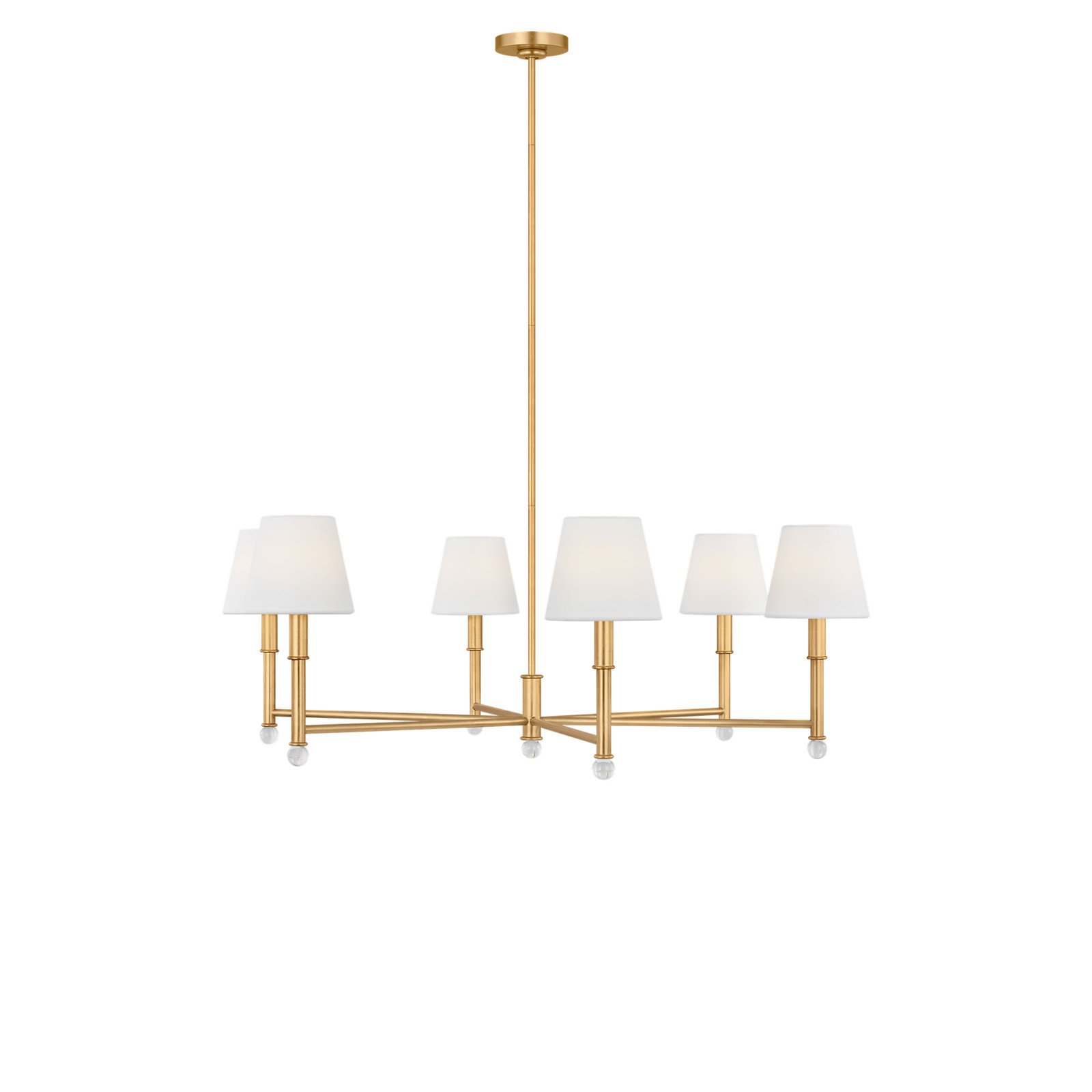 Wendt Chandelier, 6 Lights, 60.38" H x 40" W  x 40" D