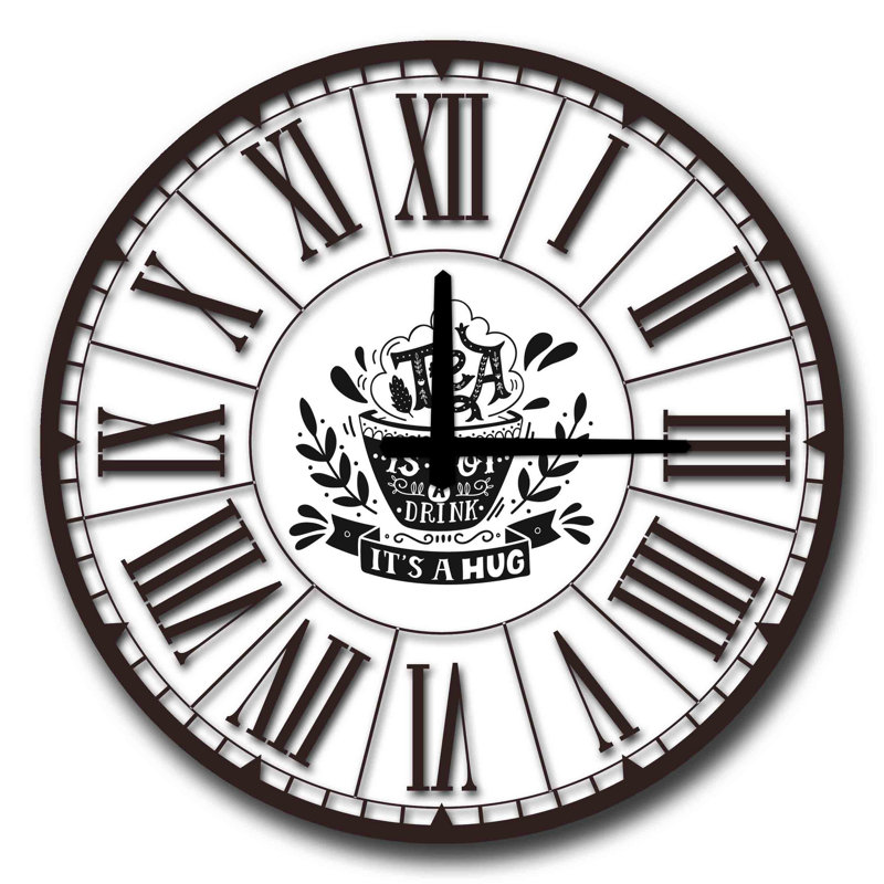 Horloge murale élégante Elegant, 19,7 pouces de diamètre | 100% panneau de fibres à densité moyenne, épaisseur: 0,2 pouce | Design minimaliste élégant pour la décoration de la maison et du bureau | Parfait pour le salon, la chambre à coucher et 
