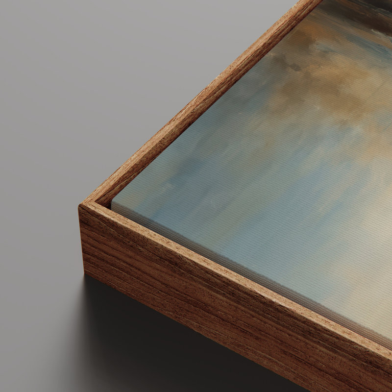 Framed Canvas Wall Art - Vintage Abstract Wall Prints for Bedroom - 24"x36", Natural