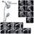 Luxury 7-Setting Drill-Free Stainless Steel Slide Bar Combo - Dual Shower Head Experience-112346248
