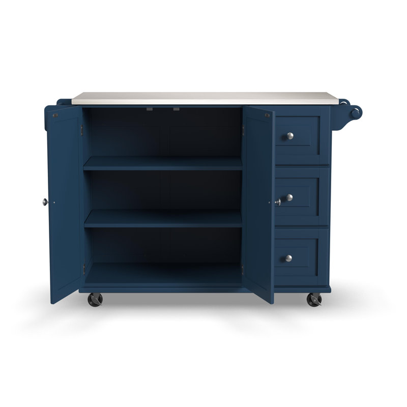 Taniha Kitchen Cart, Blue