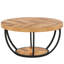 Table basse ronde, table d'appoint moderne à 2 niveaux avec tablettes ouvertes-1397555169