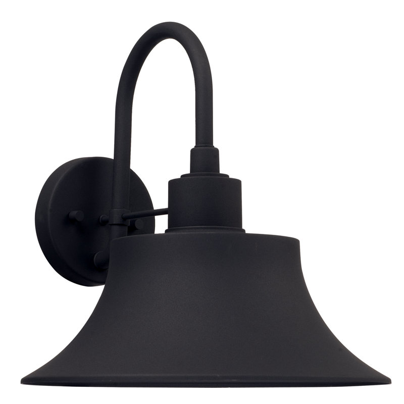 Lanterne murale d'extérieur Brock, H 13,25 po x l 13 po x P 14 po, Noir