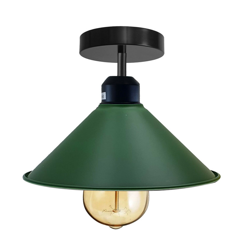 Bustos Semi Flush Mount, Green