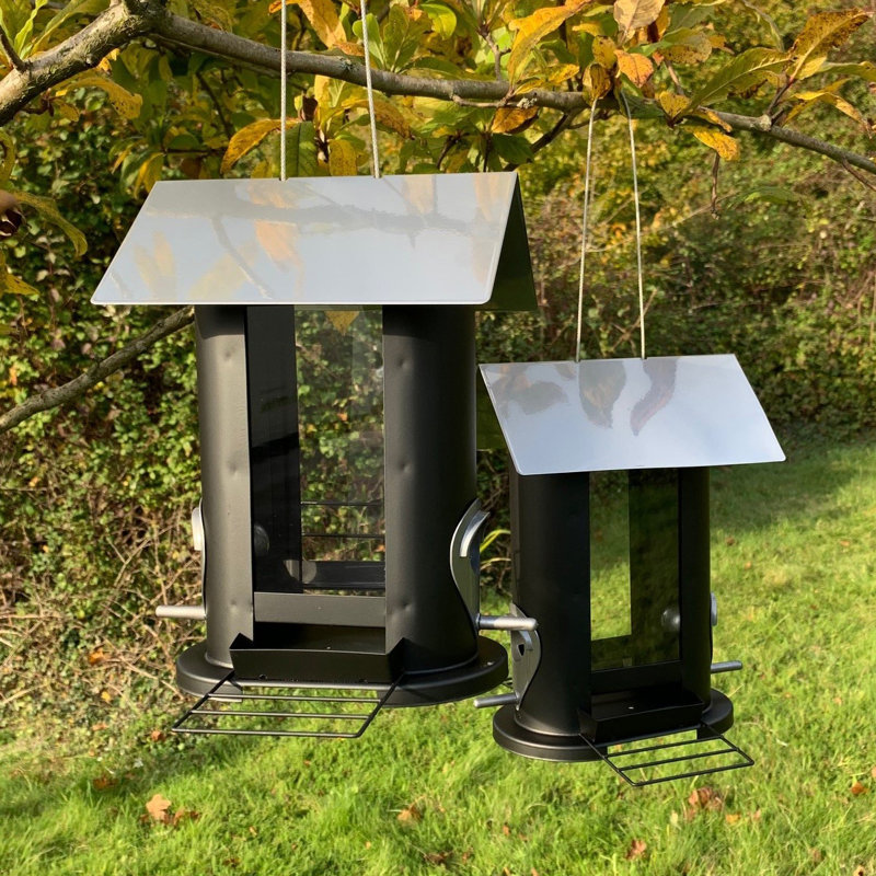 Garlan Metal Hanging Hopper Bird Feeder