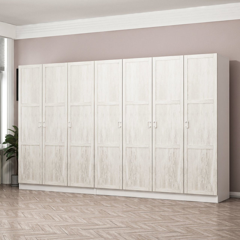 Raqual 100% MELAMINE COATED PARTICLE BOARD Wardrobe, 310cm H x 210cm W x 52cm D