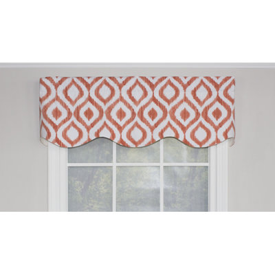 Zamya Cotton Blend Geometric Scalloped Window Valance