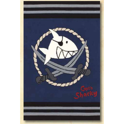 Capt'n Sharky Striped Area Rug