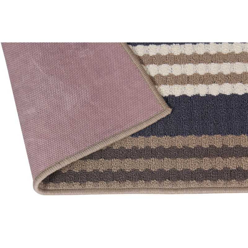 Tapis rayé gris foncé, Rectangle 2 pi x 5 pi