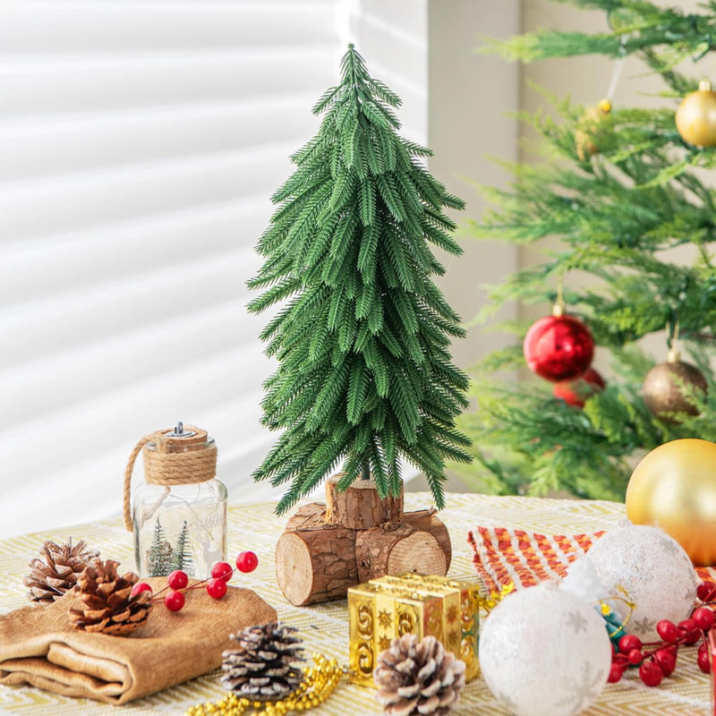Lighted Artificial Cedar Christmas Tree