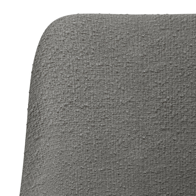 Chaise en bois massif Lozelle, Espresso, Lin texturé gris anthracite Zuma