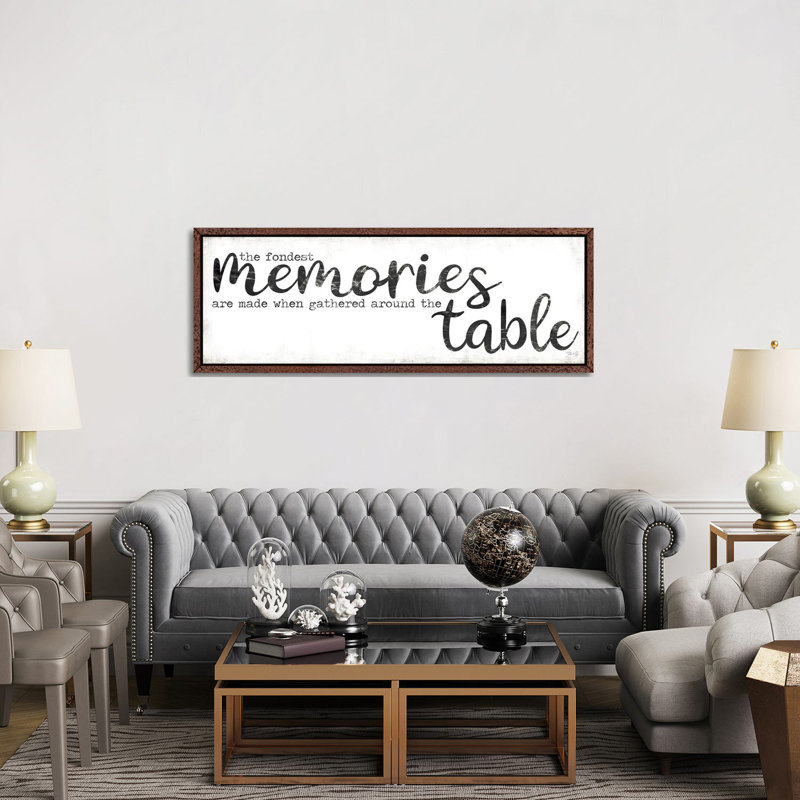 The Fondest Memories 1 Piece Panoramic Wall Art on Canvas, 152.4 cm H x 50.8 cm W, Brown Floater Frame