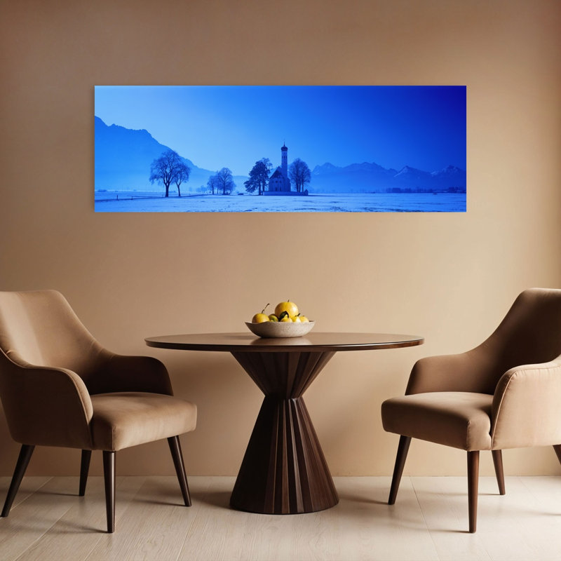 St. Coloman Church Schwangau Germany by Collezione Panoramica - Wrapped Canvas Panoramic Print, 40.64 cm H x 121.92 cm W