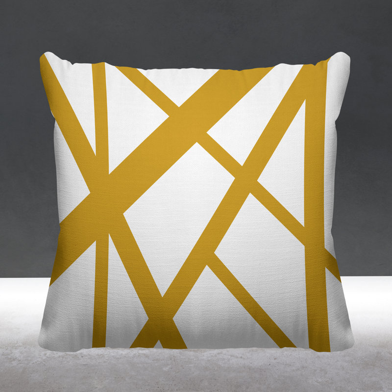 Shelly Outdoor Reversible Throw Pillow, 19W" x 19H", Yellow