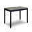 7-Pc Dining Table Set Light Black Gray Rectangular Table Grey Upholstered Dining Chairs