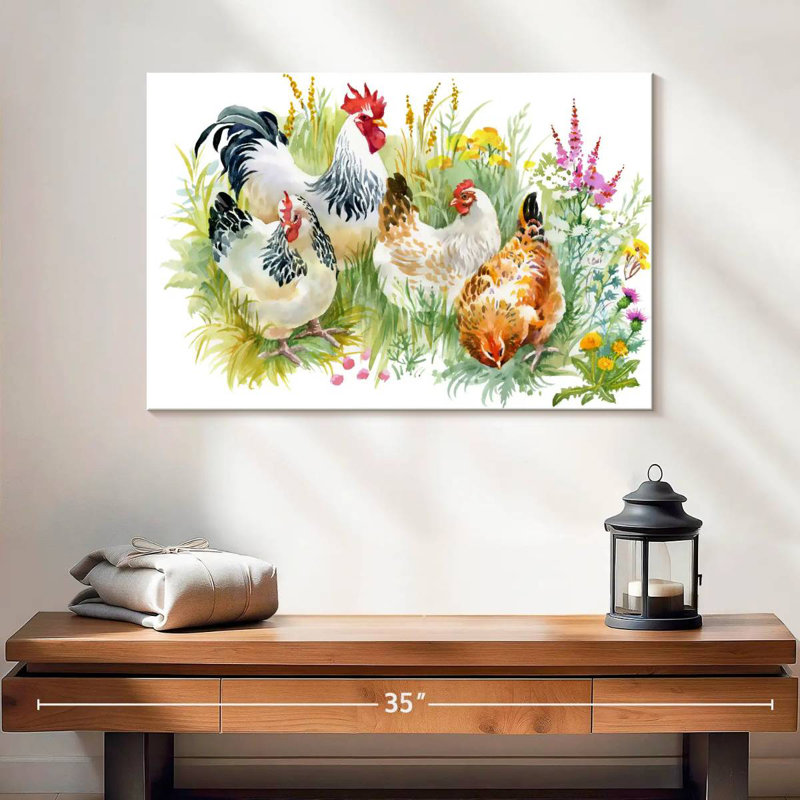 Brampt Chicken Posse, 16" H x 24" W