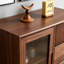 Commode de rangement rétro en noyer noir-1126244307