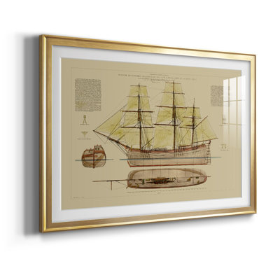 Antique Ship Plan VII - reproduction de cadre photo