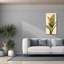 Halconia «Blossom On White» par Albena Hristova, art mural sur toile, 20 po x 40 po