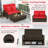 Patio Rattan Daybed Wicker Loveseat Sofa w/ Multifunctional Ottoman-2120068890