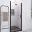 Porte de douche pliante demi-cadre l 32 po x H 72 po noir mat
