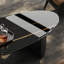 Table basse ovale en marbre clair de luxe-104312142